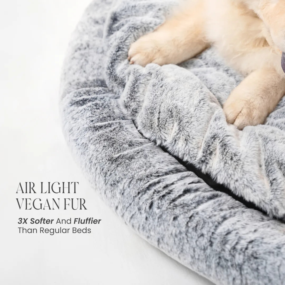 ROYALS RORE 2-in-1  Temperature-Regulating Dog Bed - Greystone