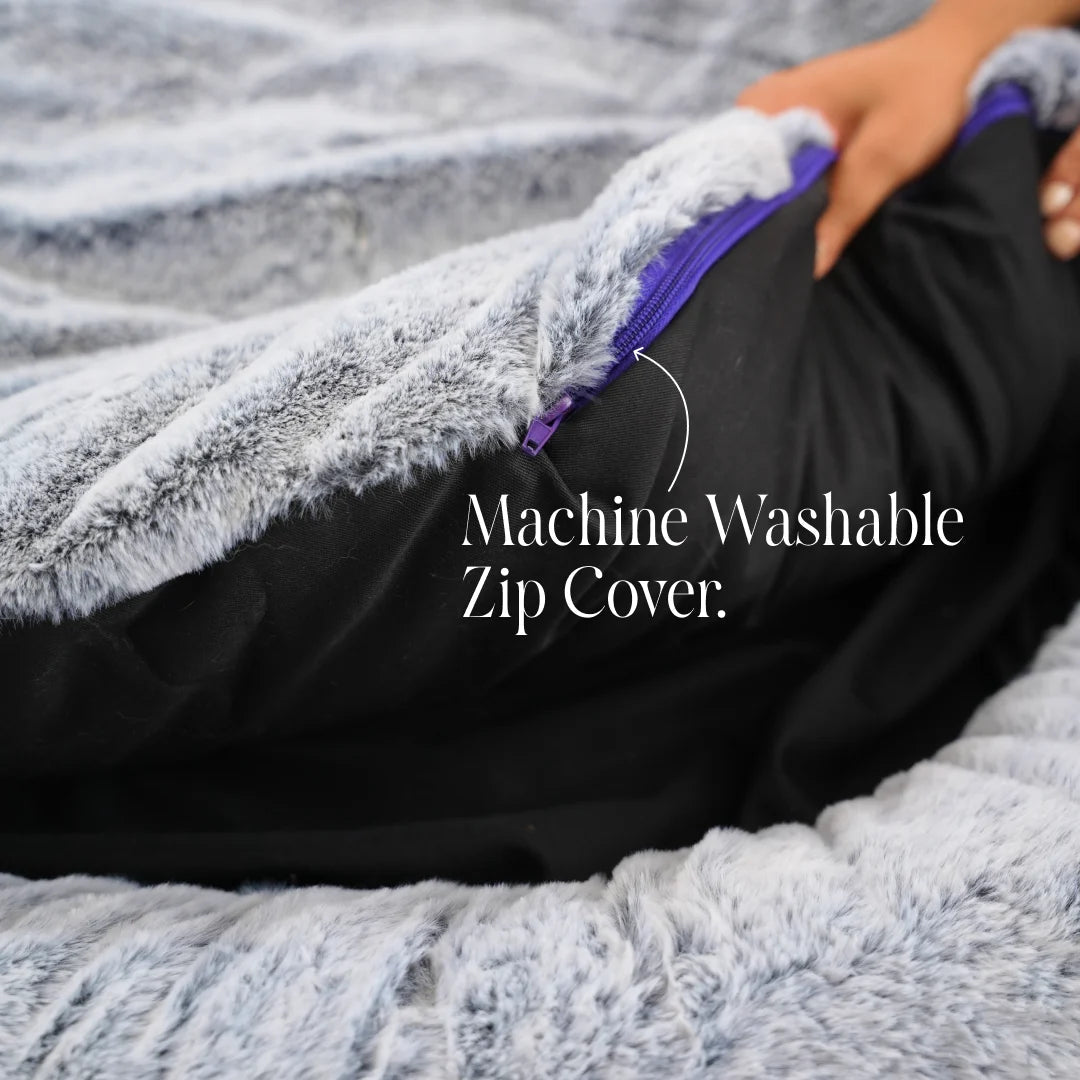 ROYALS RORE 2-in-1  Temperature-Regulating Dog Bed - Greystone