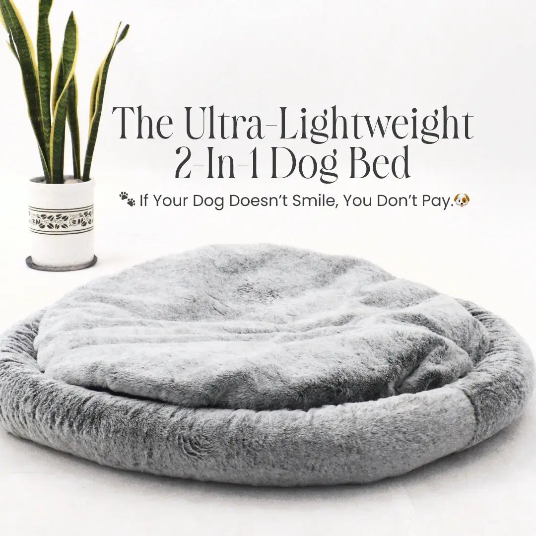 ROYALS RORE 2-in-1  Temperature-Regulating Dog Bed - Greystone
